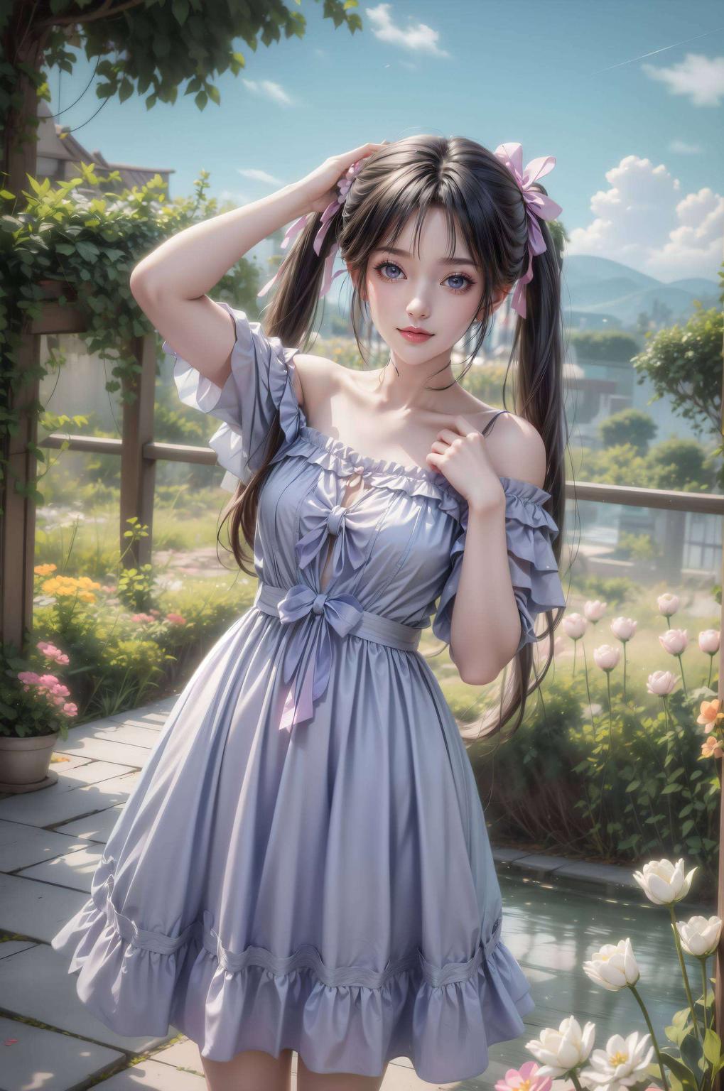 高级蓝色映衬清新雅致令人心旷神怡