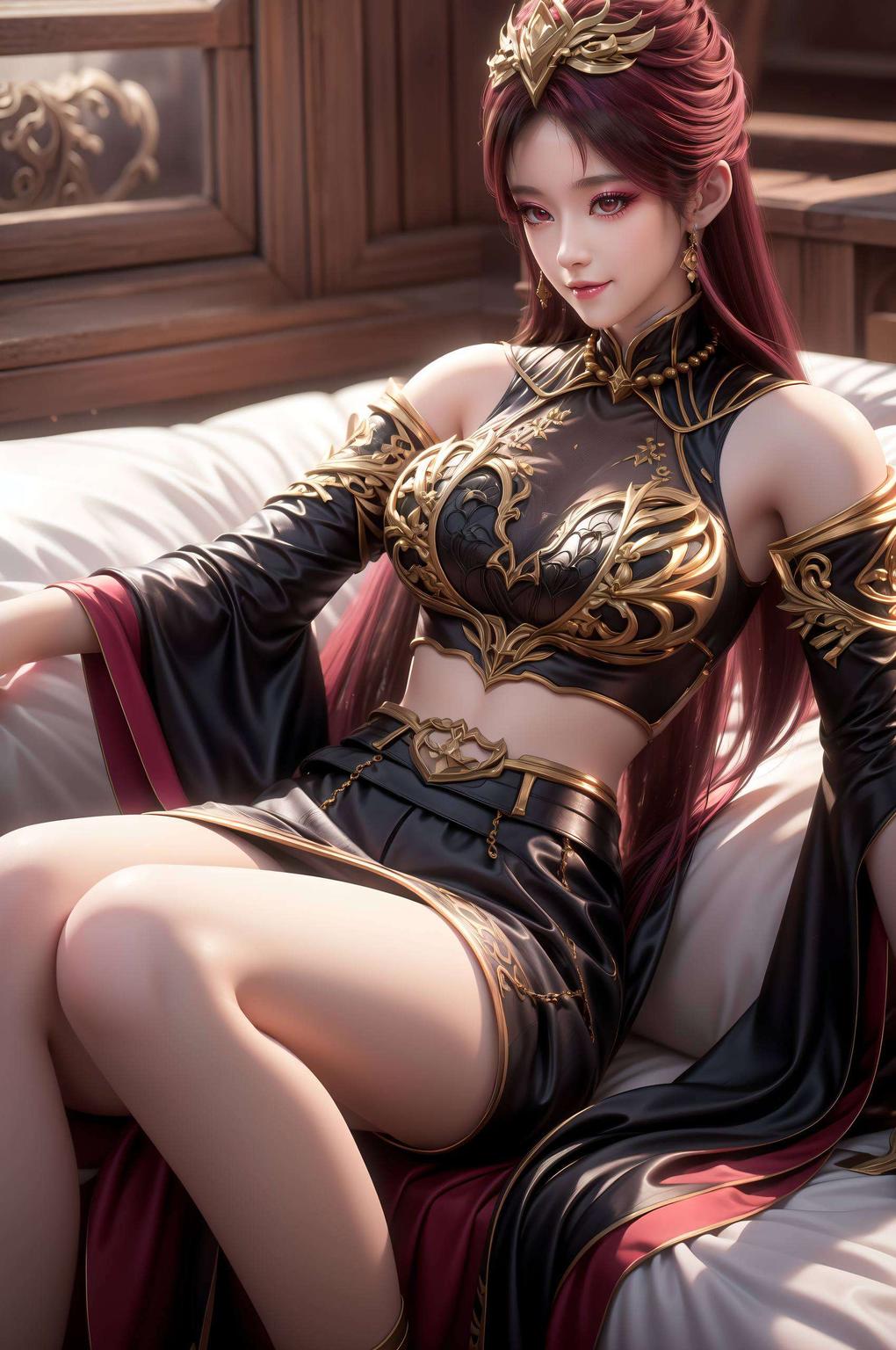 暗黑色调中毒血夫人锁屏壁纸