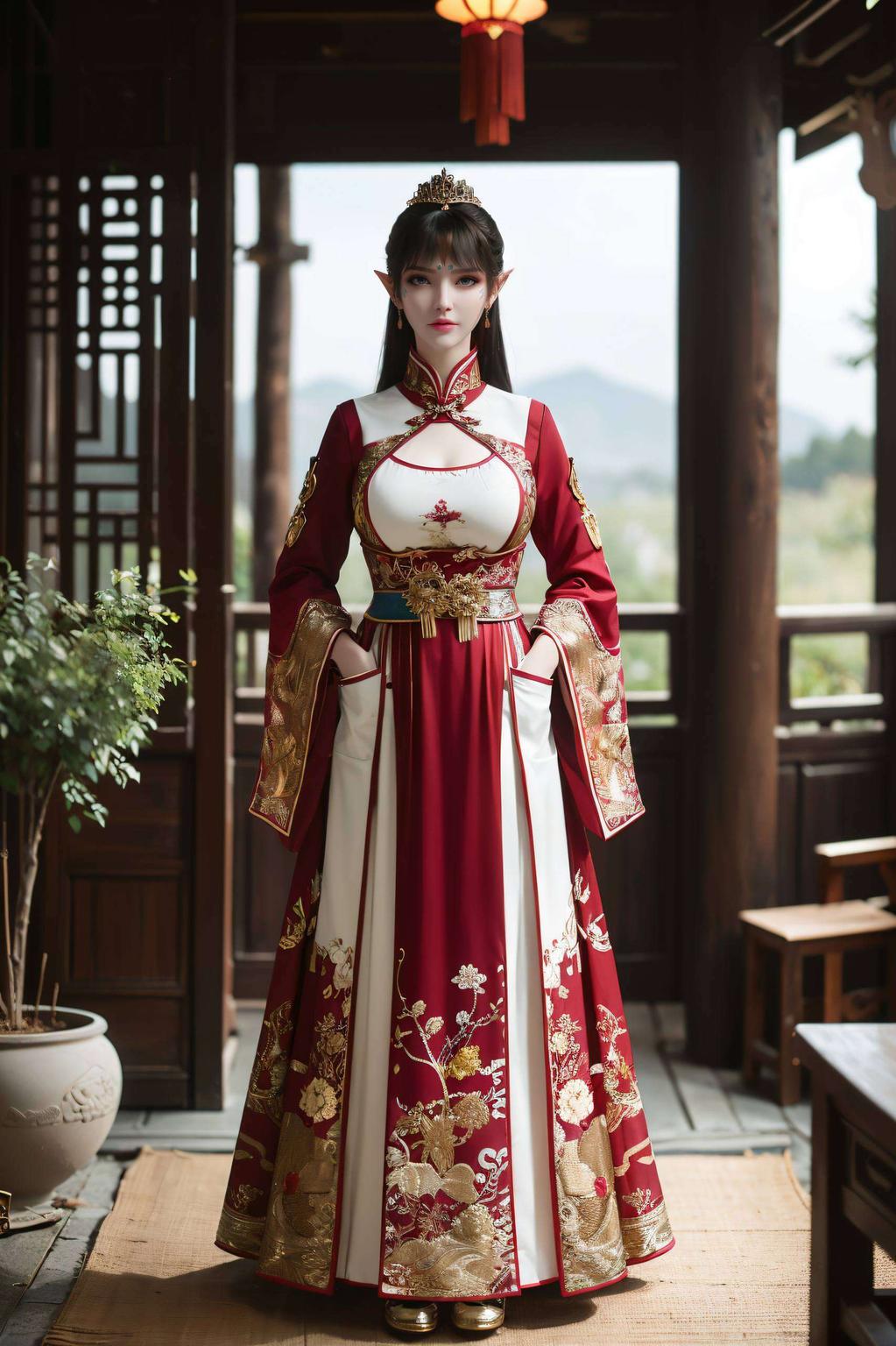 画面中的凤清儿翩翩起舞