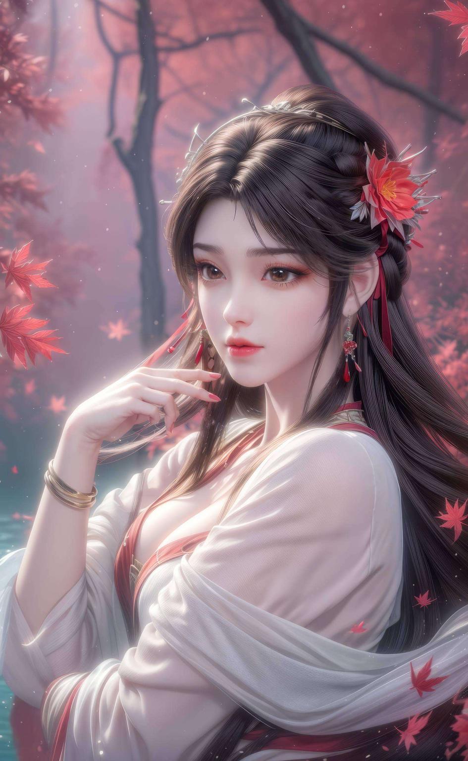 火灵儿裸妆照IPad壁纸必备