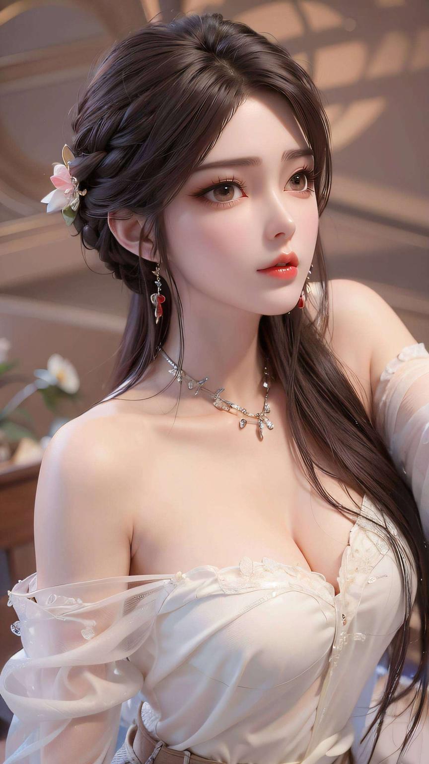 点亮桌面温馨白衣火灵儿