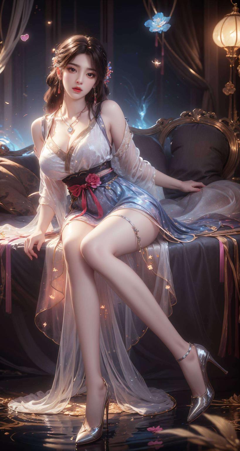 梦幻光影交织火灵儿舞动飘带