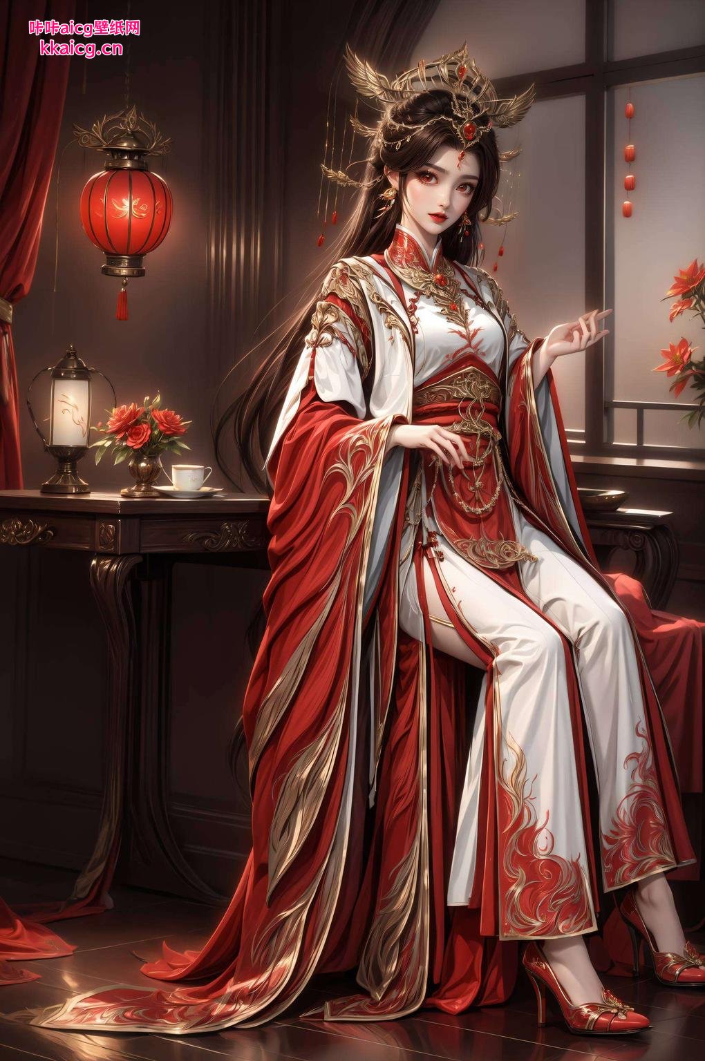 这款完美世界火灵儿AI壁纸还能护眼哦！高清画质