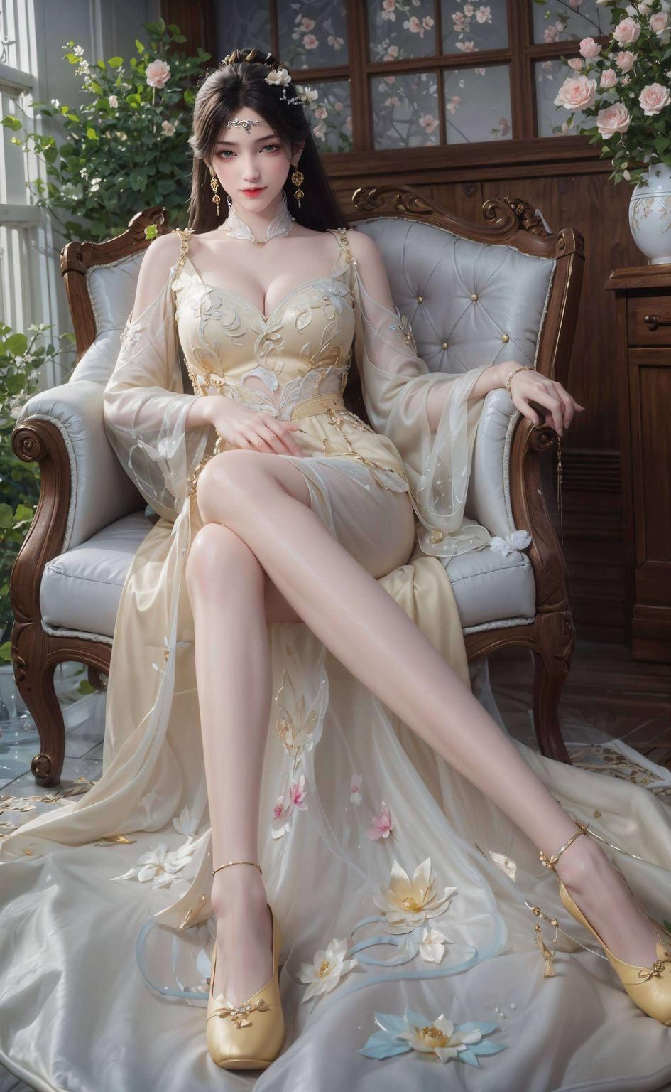 古典美人儿抚琴梦幻无限