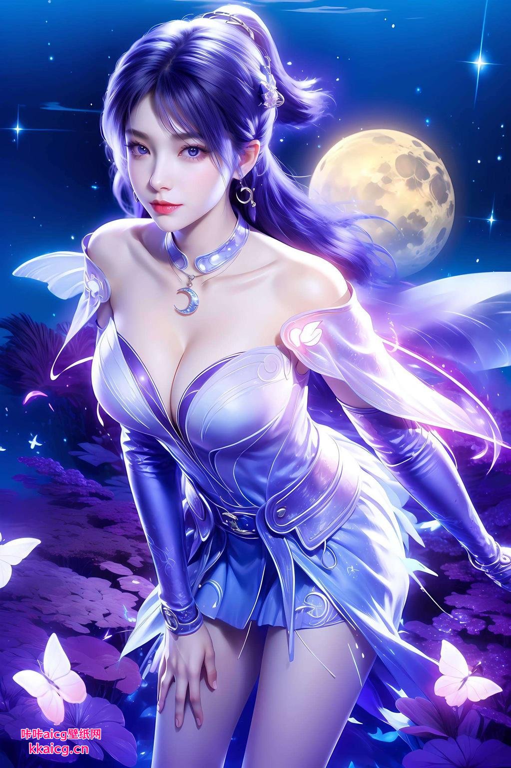 美得让人心动神秘紫光映衬着她的倩影