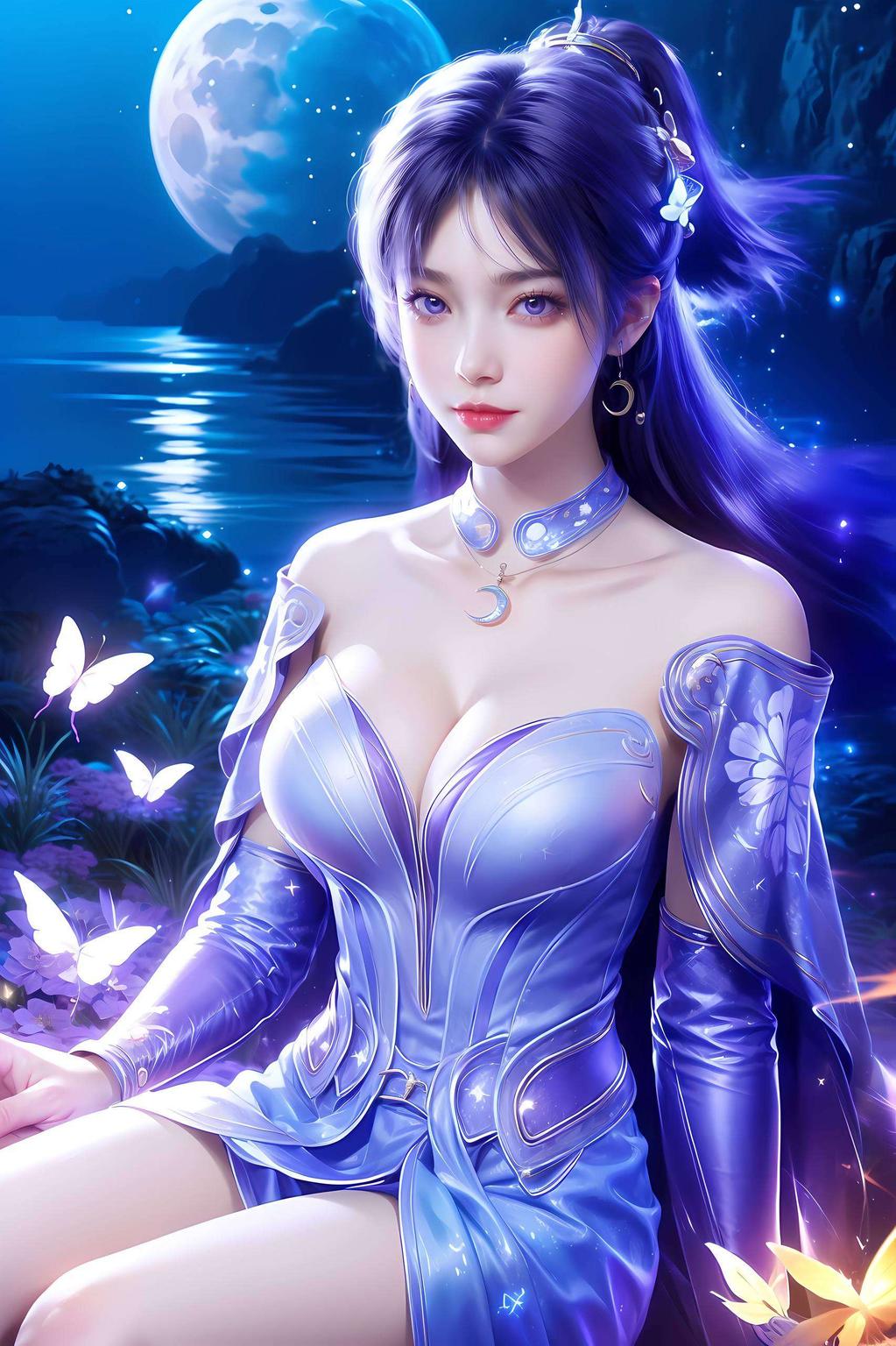 一秒变美姬紫月的美图壁纸