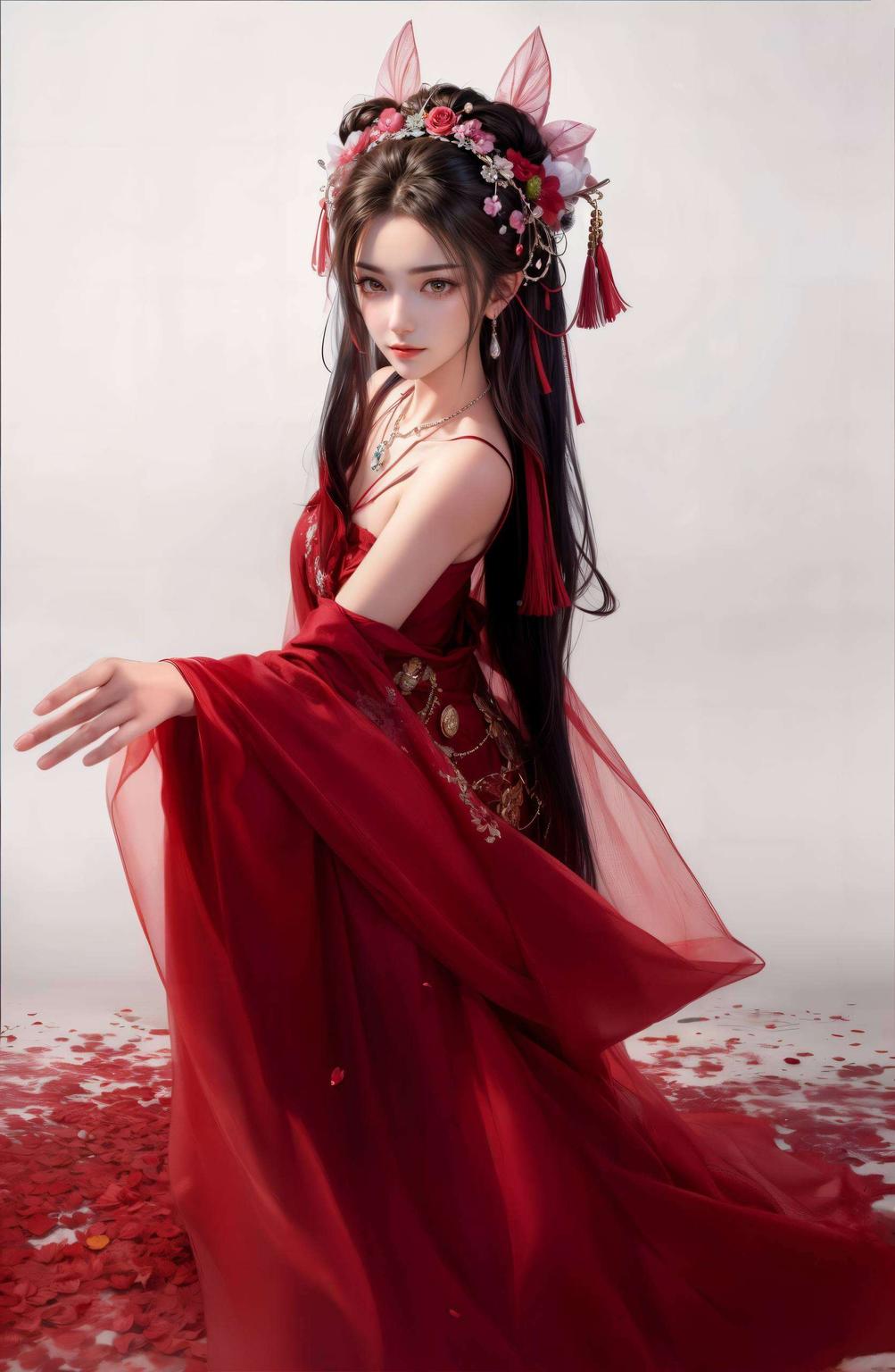 背景细腻流畅图中的她英姿飒爽