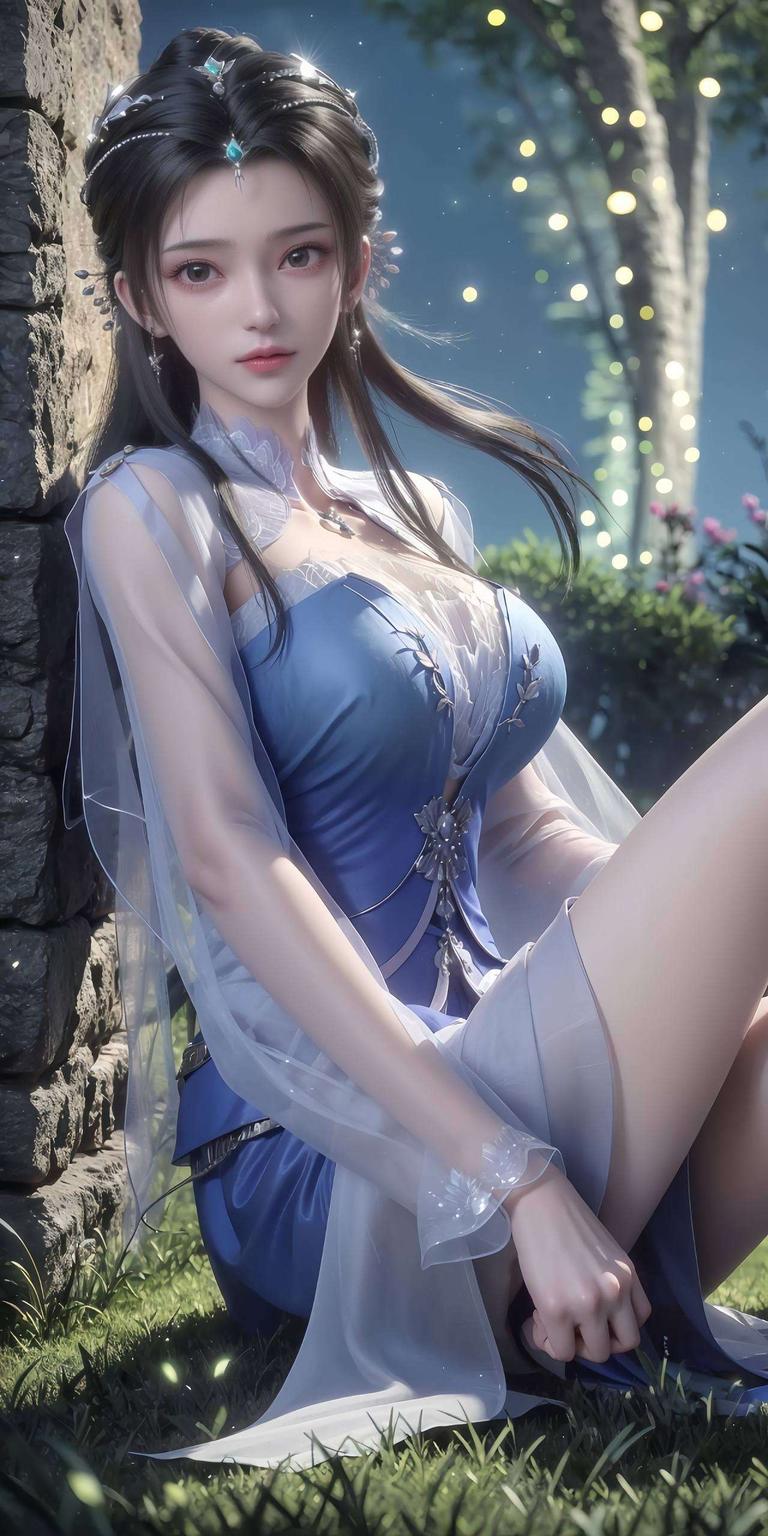 她的眼神充满了神秘看这高清大图