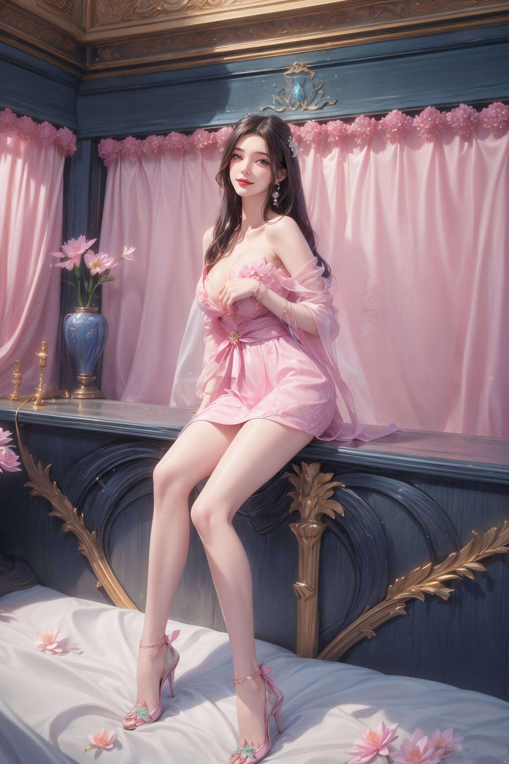 李慕婉戴着精致的头冠美艳动人