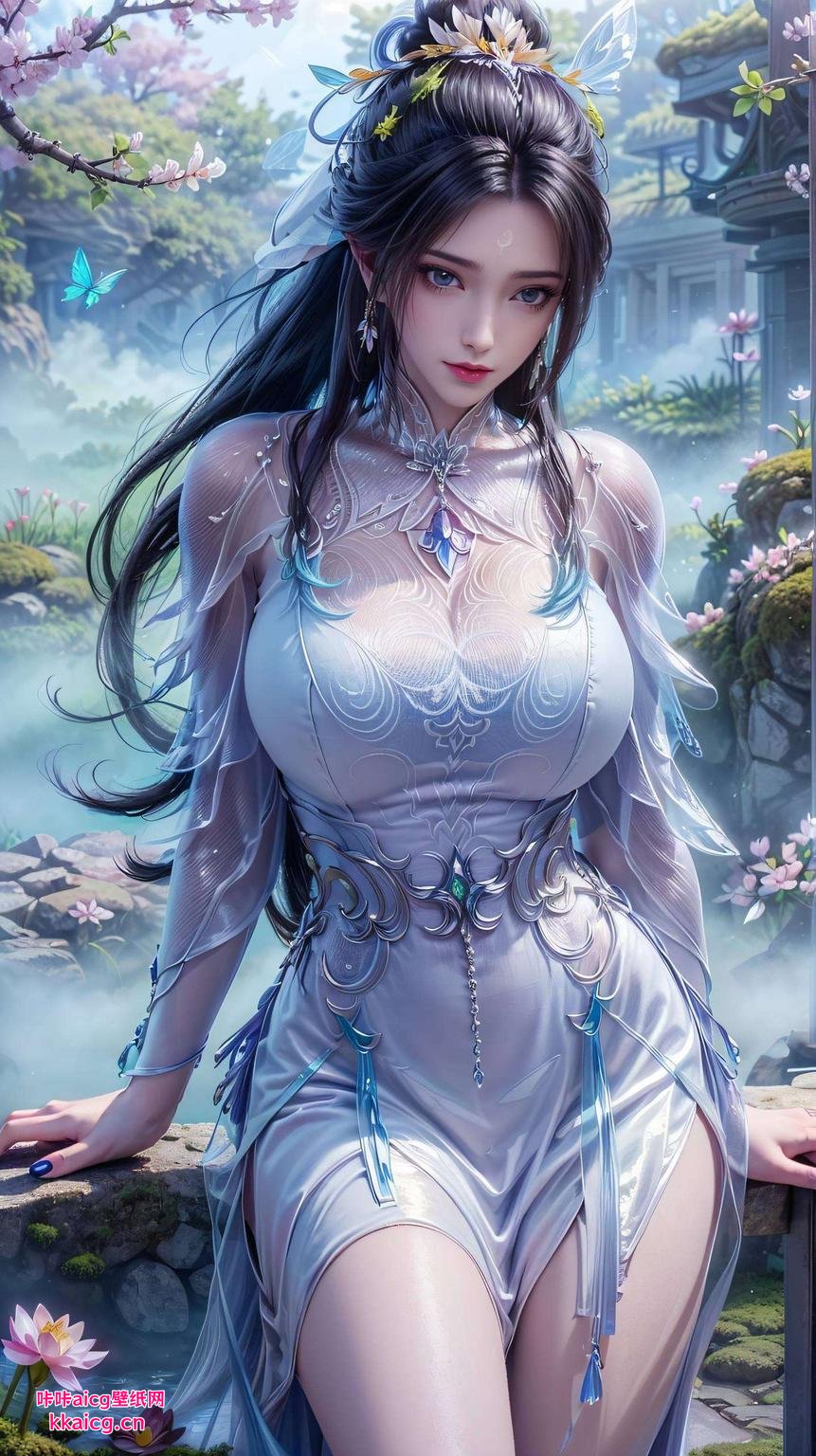 陆雪琪仙气十足背景如梦如幻