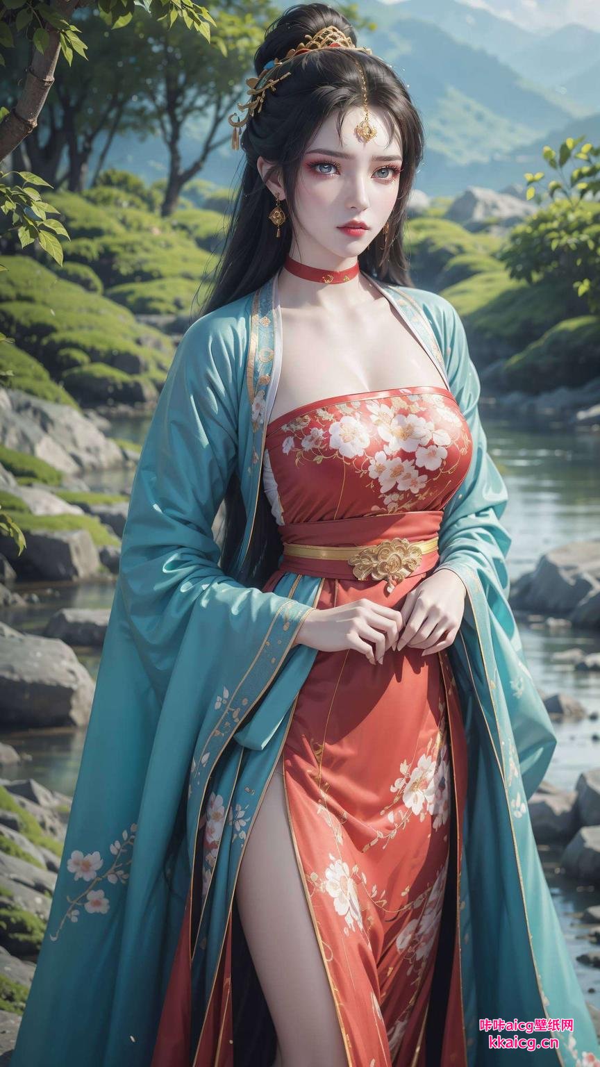 大家好！今天给大家带来一组超甜的AI素材画墨云壁纸情侣锁屏壁纸！这对小情侣甜蜜互动让你的iPad瞬间变身浪漫满屋！