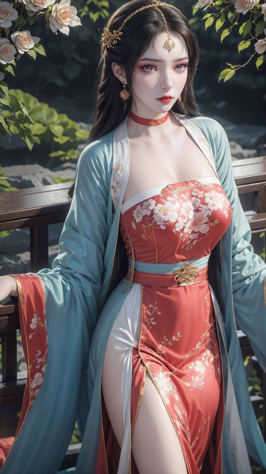 这款高质量绿色动漫壁纸墨云飘渺