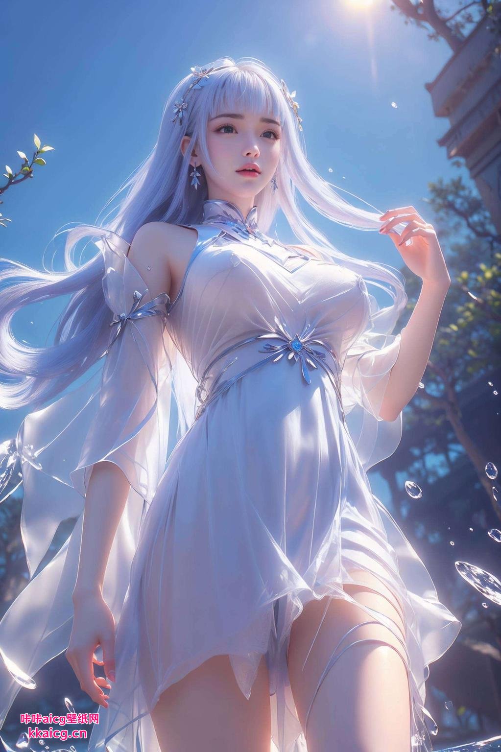 动漫迷们今天给大家带来这款超美的宁雨蝶全图壁纸！绿色背景映衬着她的柔美身姿