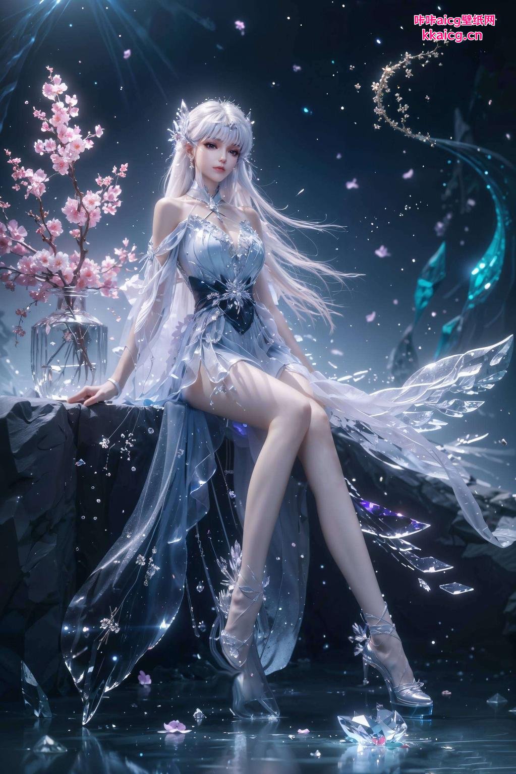 粉色梦幻免费秀！这款手机壁纸美得让人心动圣采儿全身壁纸高清