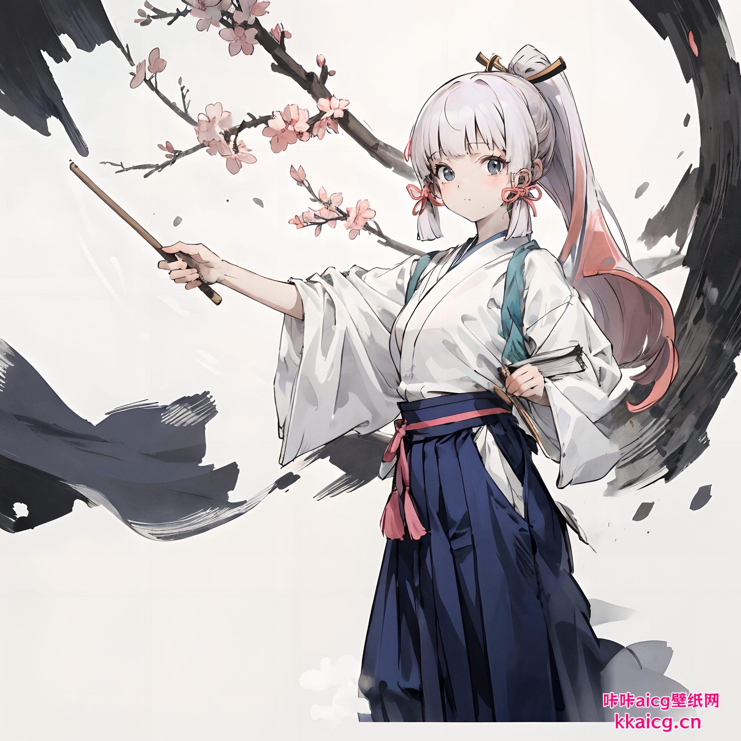 快来看看这款充满古典美的宽屏壁纸吧！”主角是我们的人气角色——神里凌华！这款IPD壁纸不仅清晰度爆表