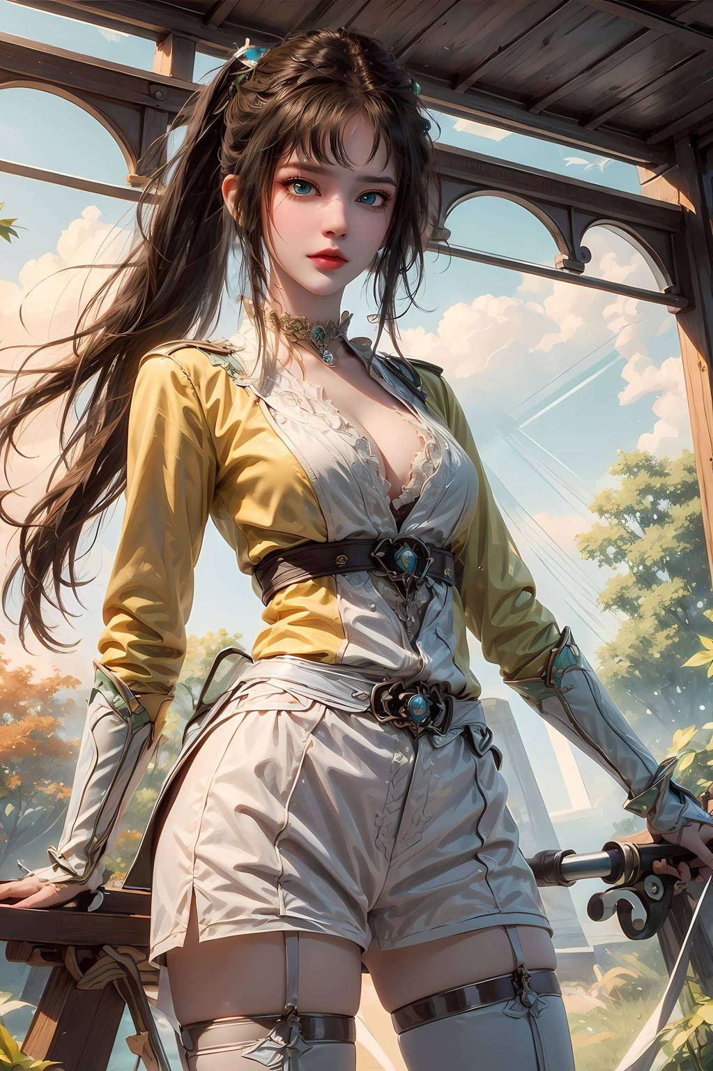 电脑锁屏瞬间变身为视觉盛宴！千落的美眸如星辰