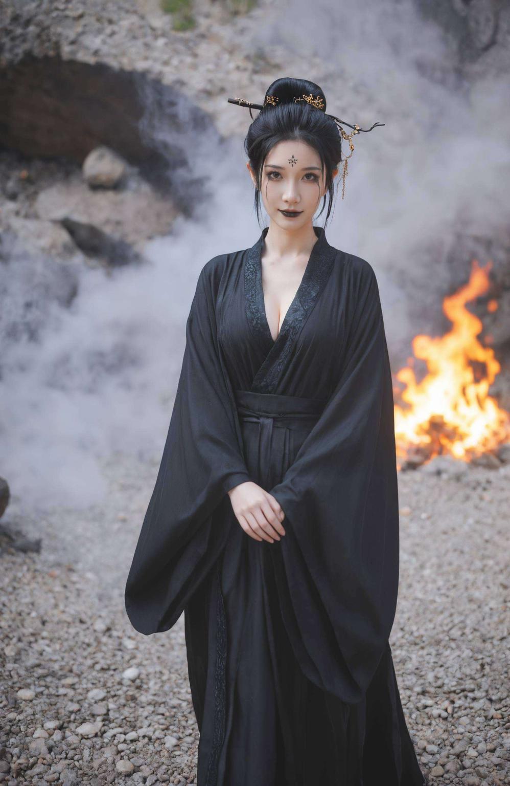 AI素材带你领略浪漫画风四妹双人壁纸