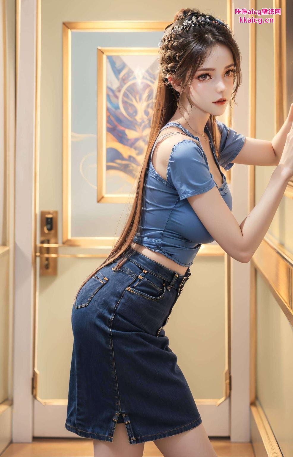 搭配上淡雅的背景小舞的眼神电力十足