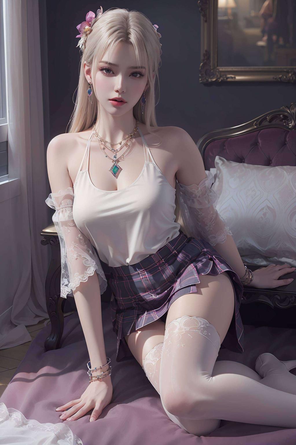 宛如墨色画卷中的灵动仙子清新完美