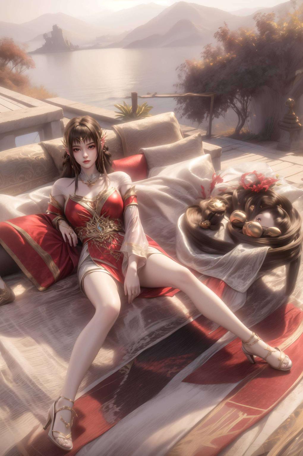 如梦如幻云幽落身着汉服