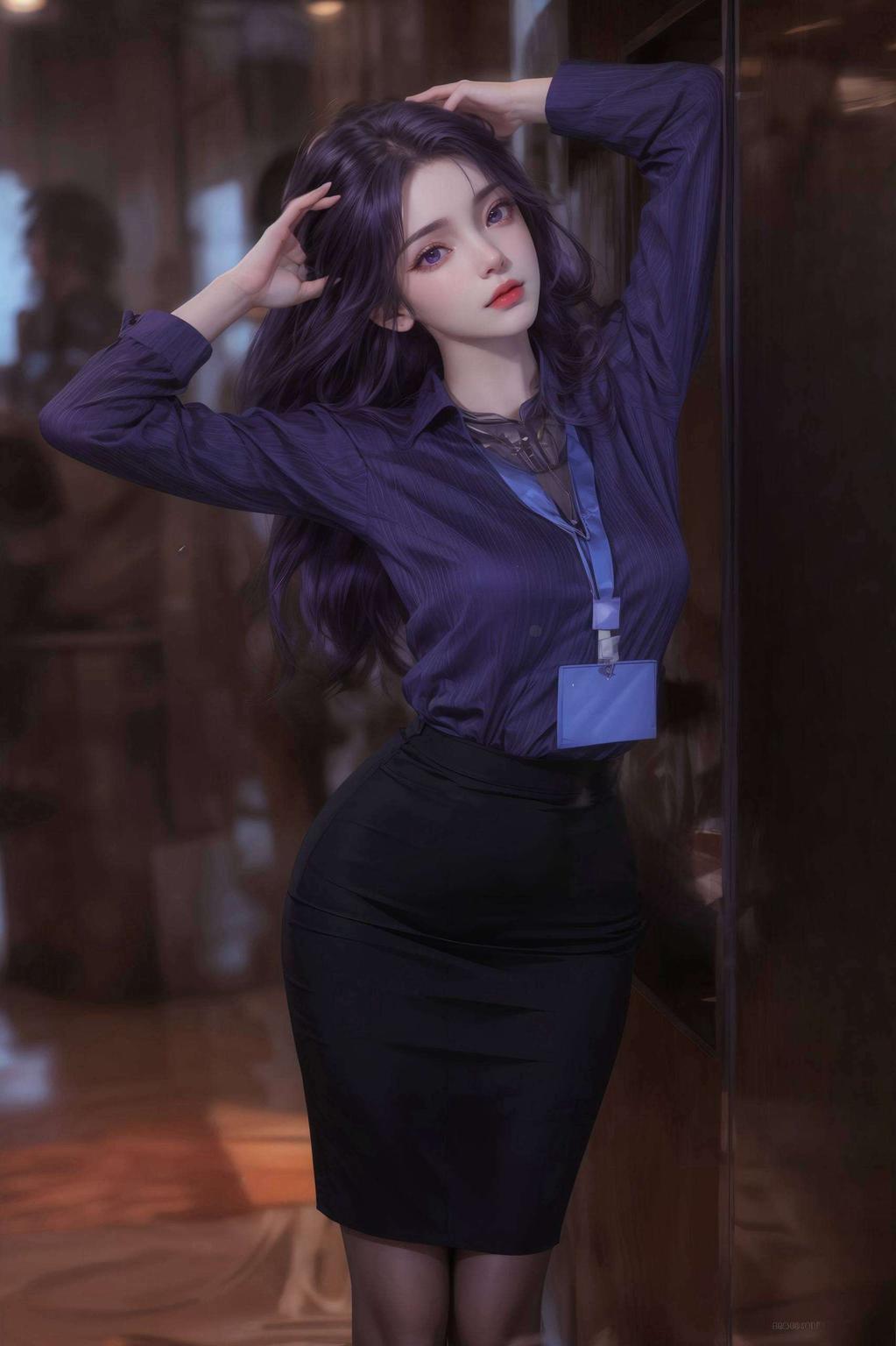 辫子随风舞动流光溢彩