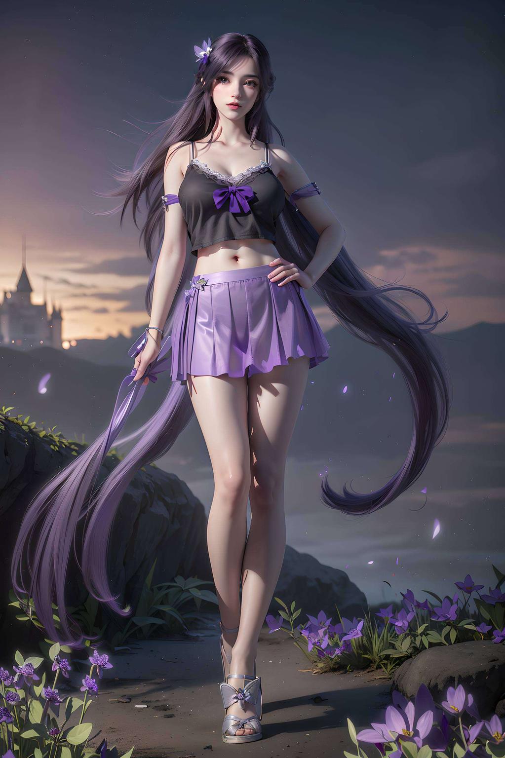 点亮电脑桌面清丽少女与神秘少年