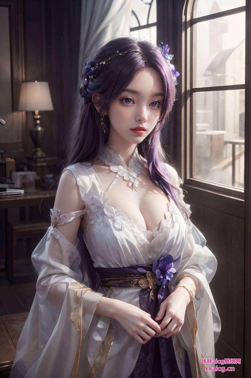 静态极简电脑云曦壁纸4K