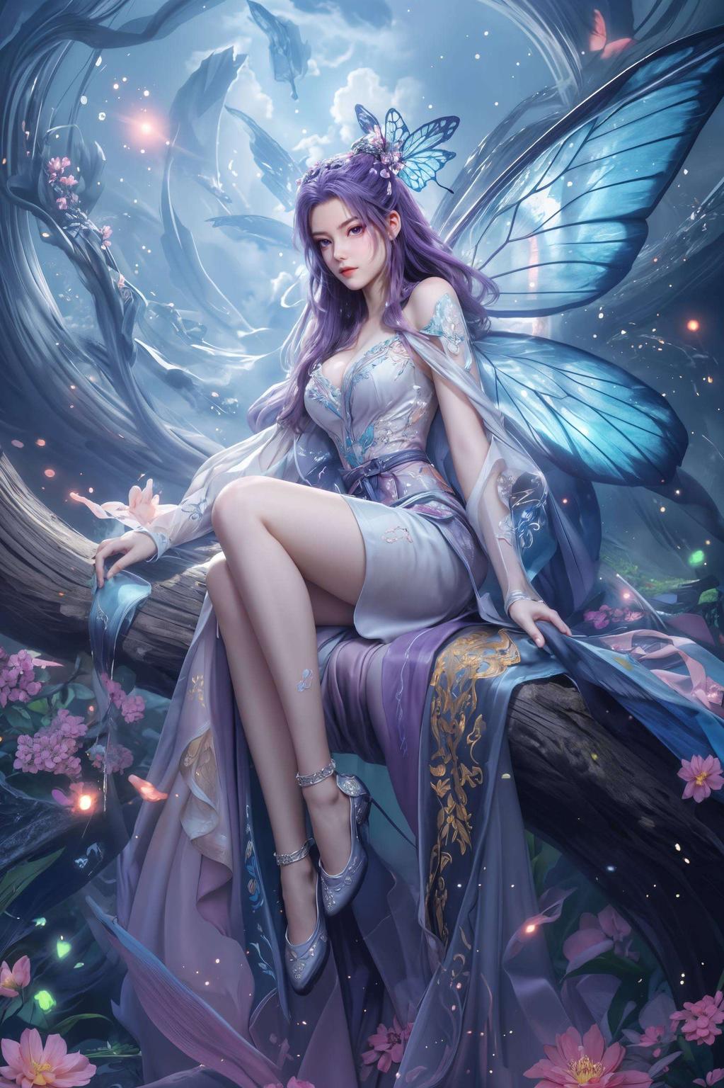 梦幻星空背景快来看看这款超美的锁屏壁纸！动漫女神云霄翩翩起舞