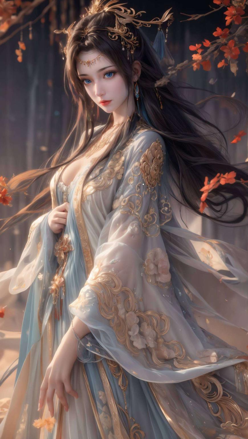 细腻笔触云韵女生壁纸