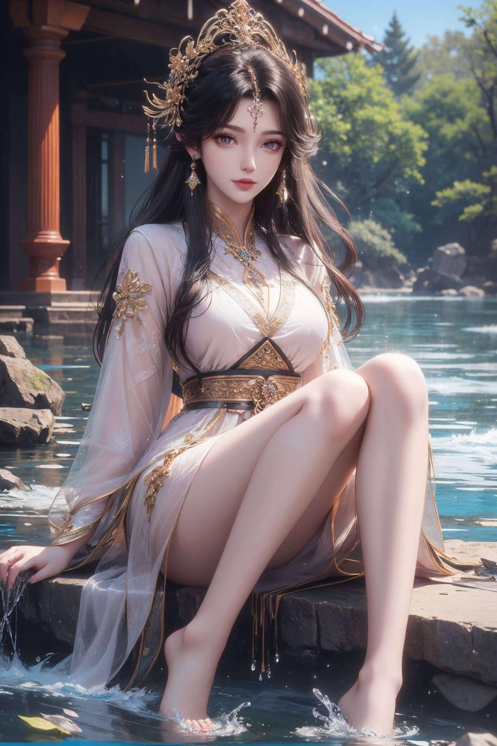 女装造型更是魅力满分！IPad桌面瞬间变萌周紫虹大长腿了解一下？这款二次元壁纸