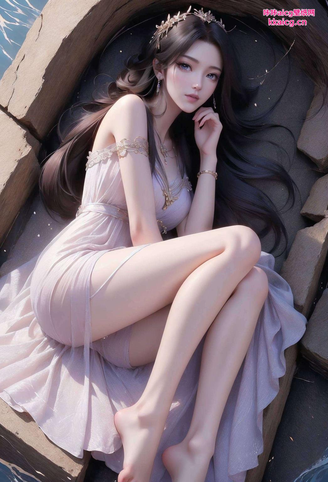 这张图中淡雅的紫色背景下