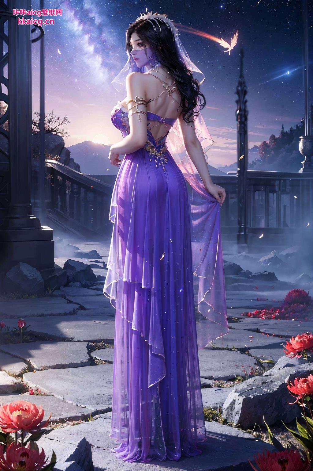 还特别适合苹果背景哦！看这紫灵小妖怪今天给大家带来一款超美的紫灵小妖怪壁纸